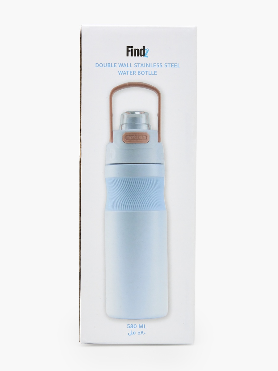 Stainless Steel Double Wall Insulated Sipper Water Bottle with Handle - 580 ml