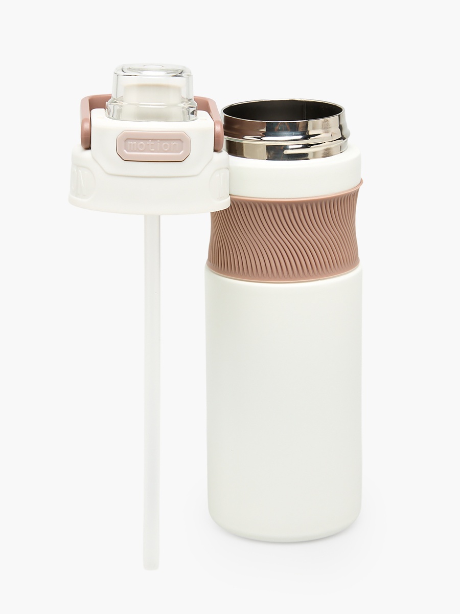Solid Stainless Steel Water Bottle with Spout and Flip Lid - 580 ml