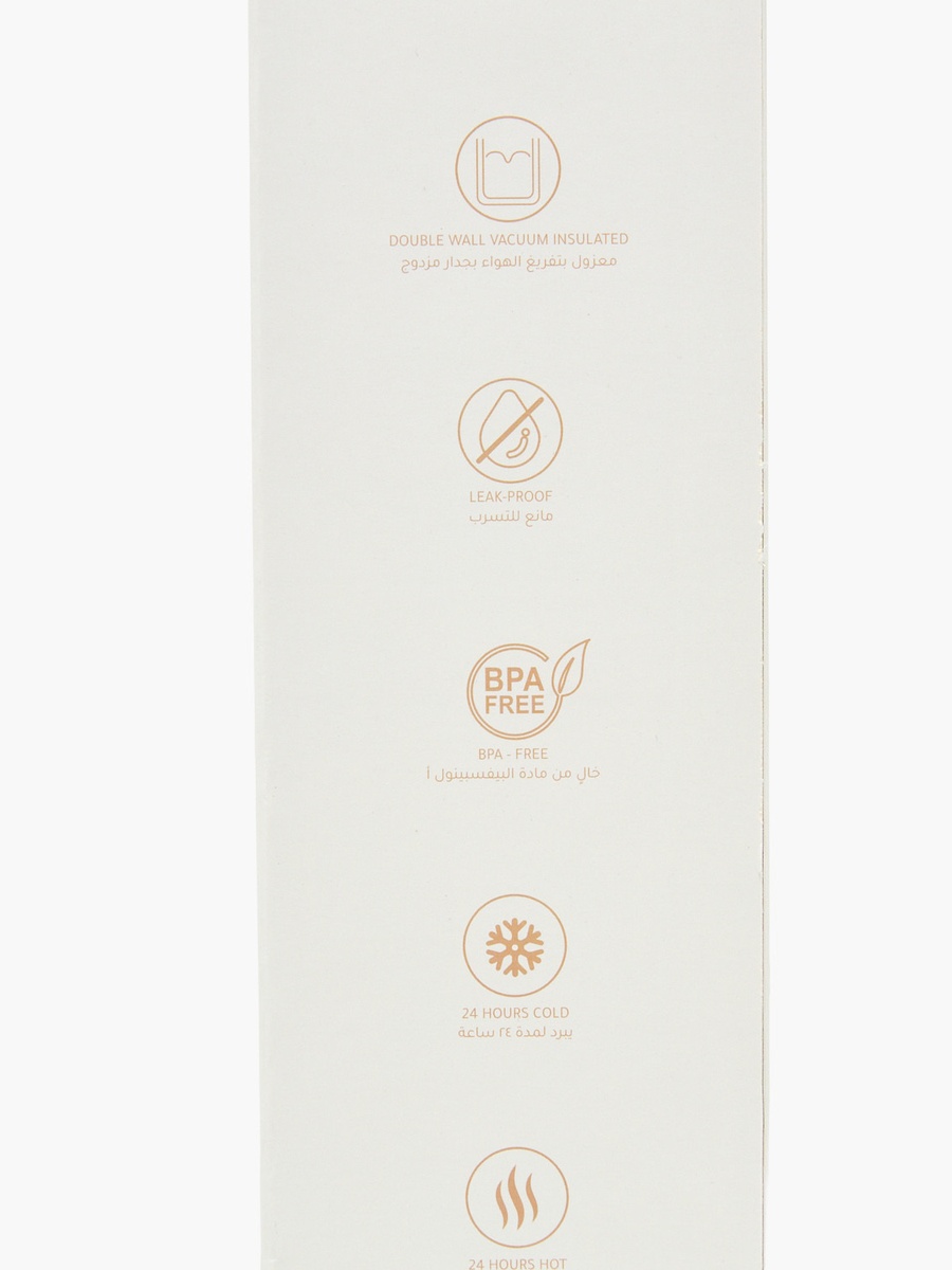 Solid Stainless Steel Water Bottle with Spout and Flip Lid - 580 ml