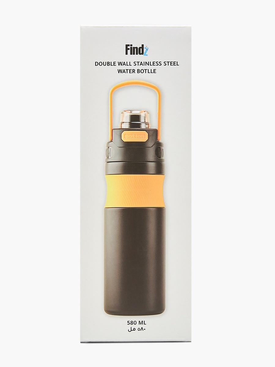 Stainless Steel Double Wall Insulated Sipper Water Bottle with Handle - 580 ml