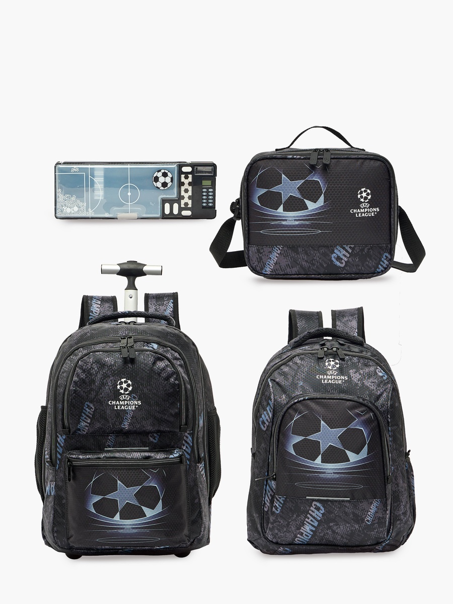 Printed Trolley Backpack with Retractable Handle - 20 inches