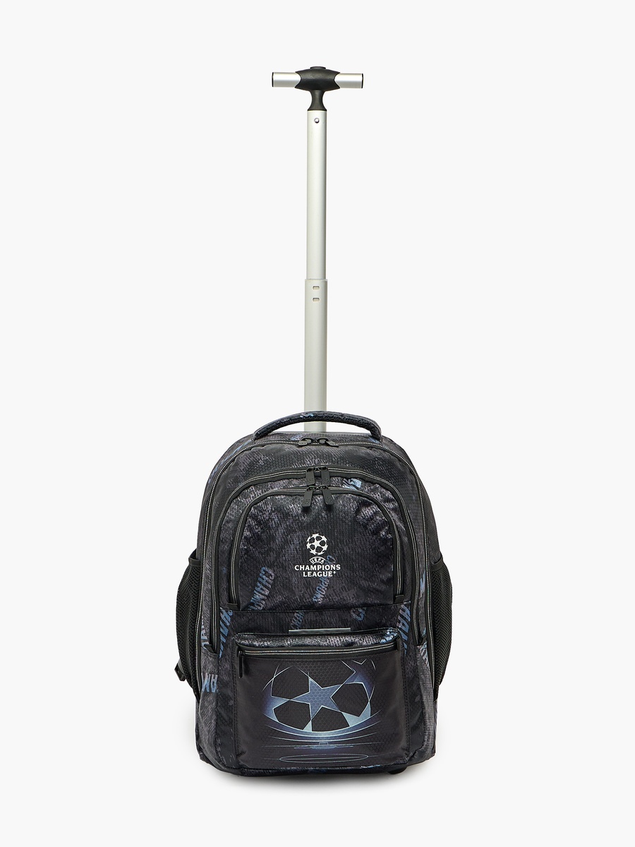 Printed Trolley Backpack with Retractable Handle - 20 inches