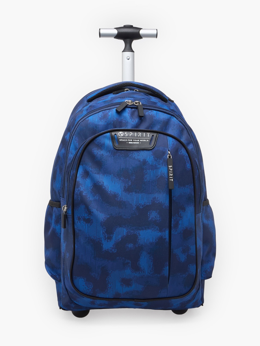 Printed Trolley Backpack with Retractable Handle - 19 inches
