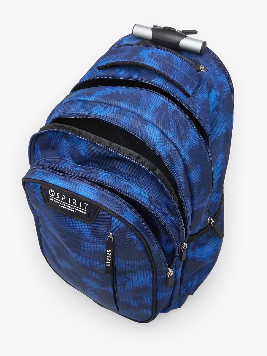 Printed Trolley Backpack with Retractable Handle - 19 inches