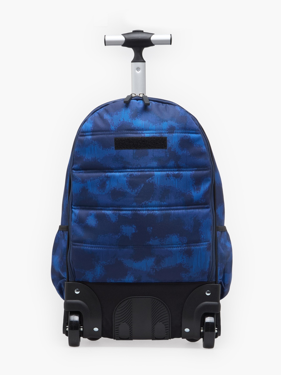Printed Trolley Backpack with Retractable Handle - 19 inches
