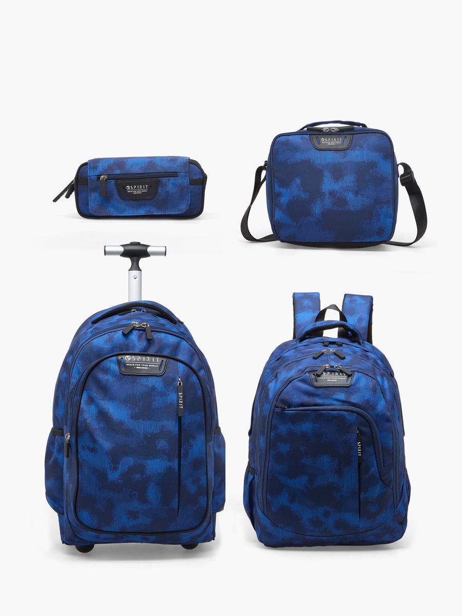 Printed Trolley Backpack with Retractable Handle - 19 inches