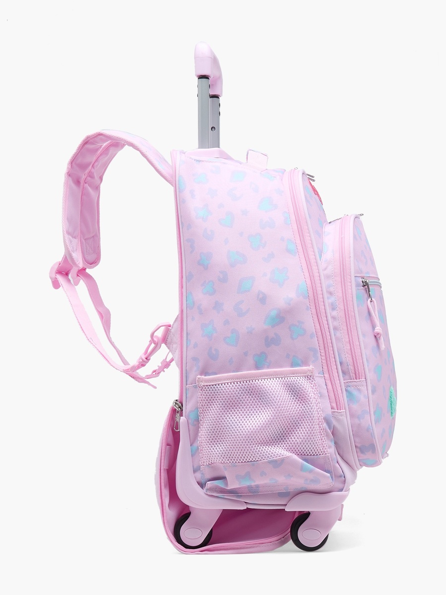 Abstract Print Trolley Bag Retractable Handle - 17 inches