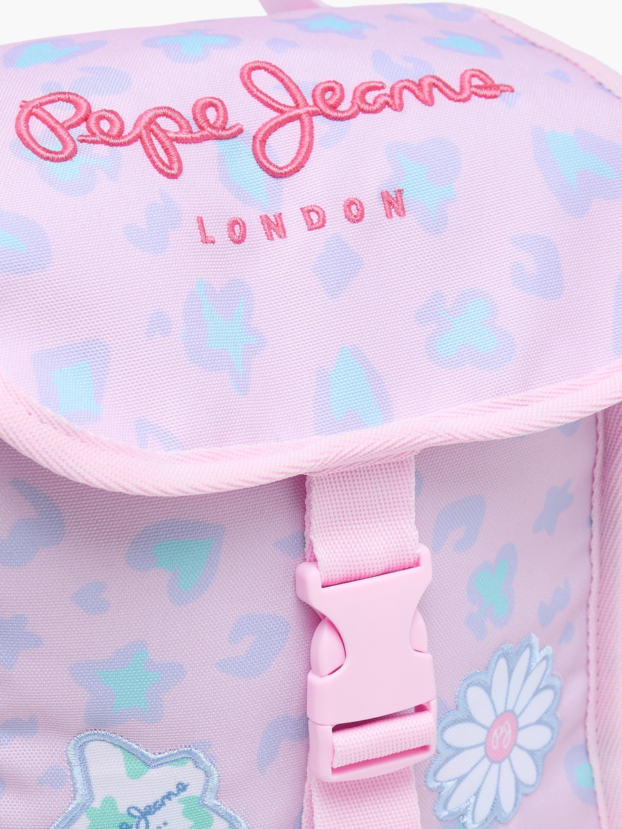 Pepe Jeans Printed Lunch Bag with Buckle Closure