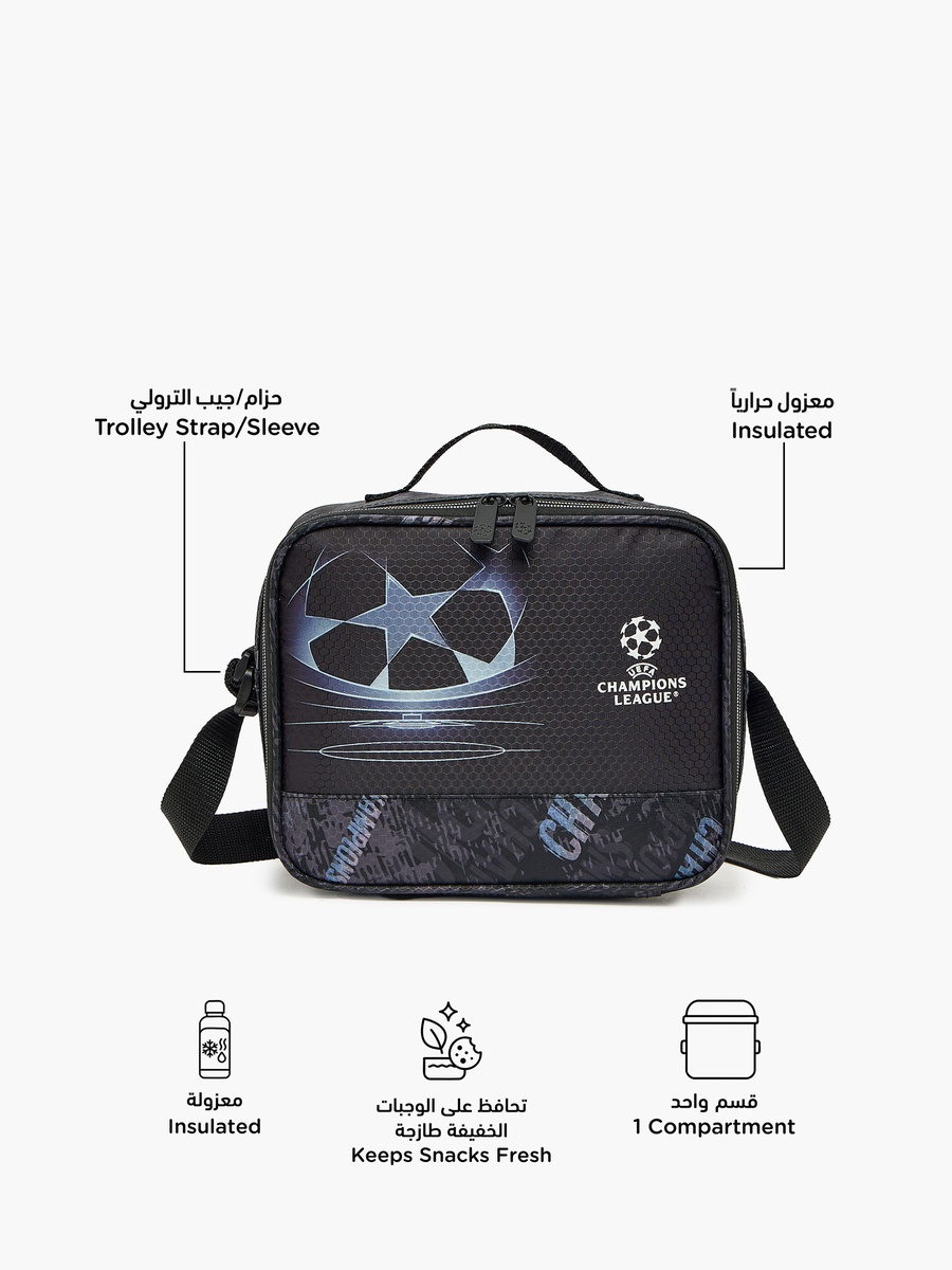 Football Print Lunch Bag with Insulation