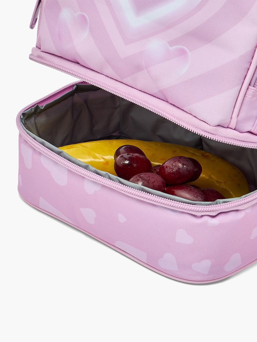 Heart Print Lunch Bag with Adjustable Strap