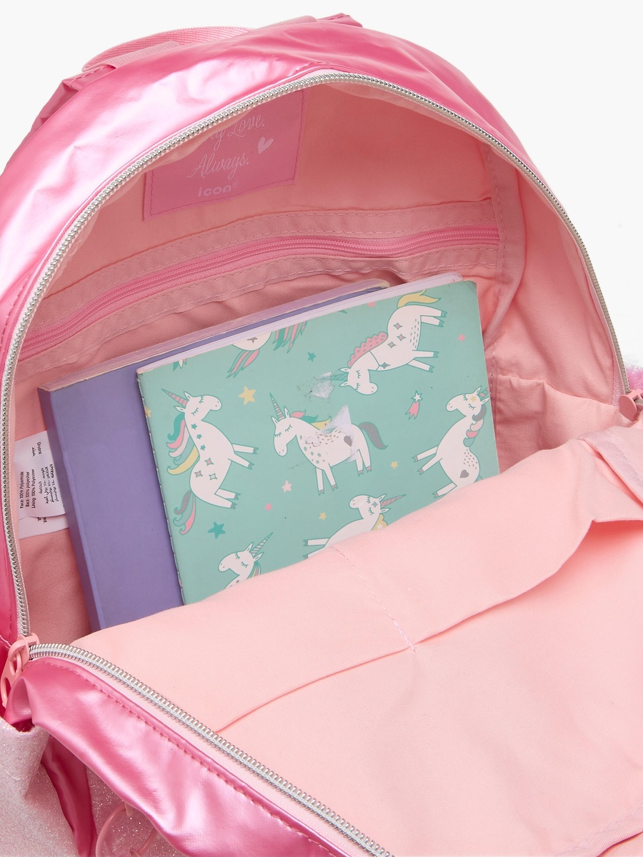 Mermaid Accent Backpack with Padded Shoulder Straps - 13 inches
