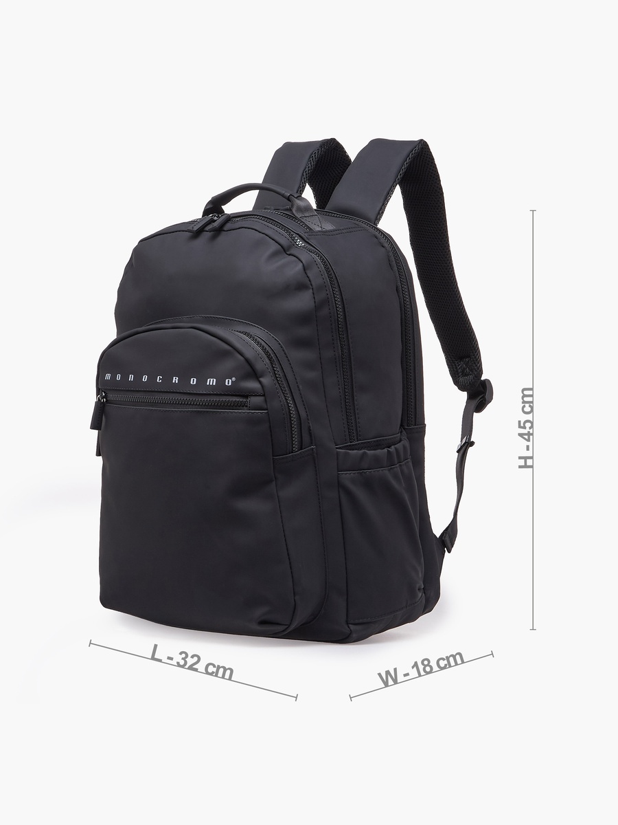 Solid Backpack with Padded Shoulder Straps - 18 inches