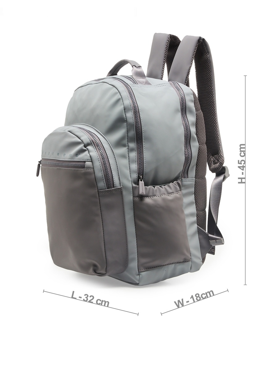 Solid Backpack with Padded Shoulder Straps - 18 inches