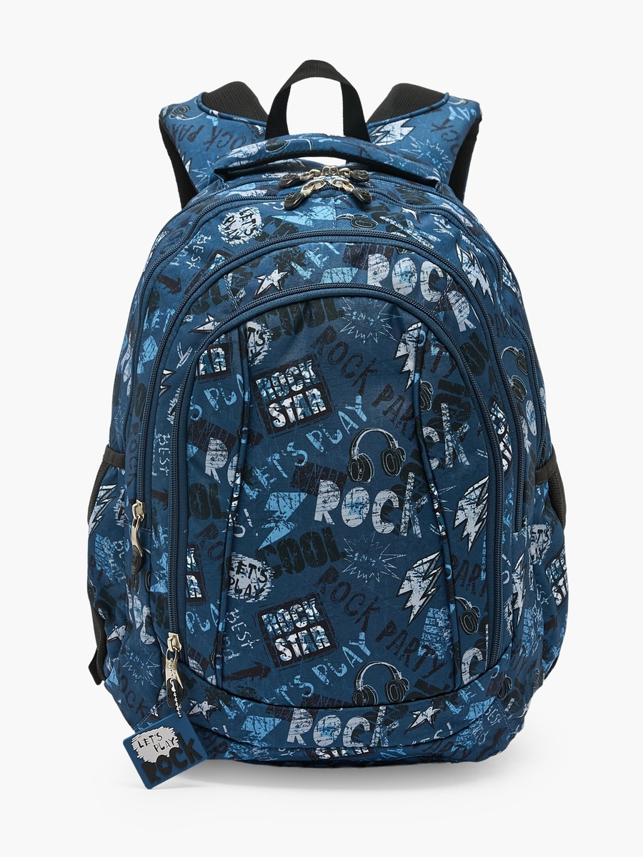 Graffiti Print Backpack with Adjustable Straps - 18 inches