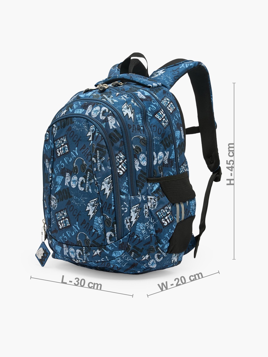Graffiti Print Backpack with Adjustable Straps - 18 inches