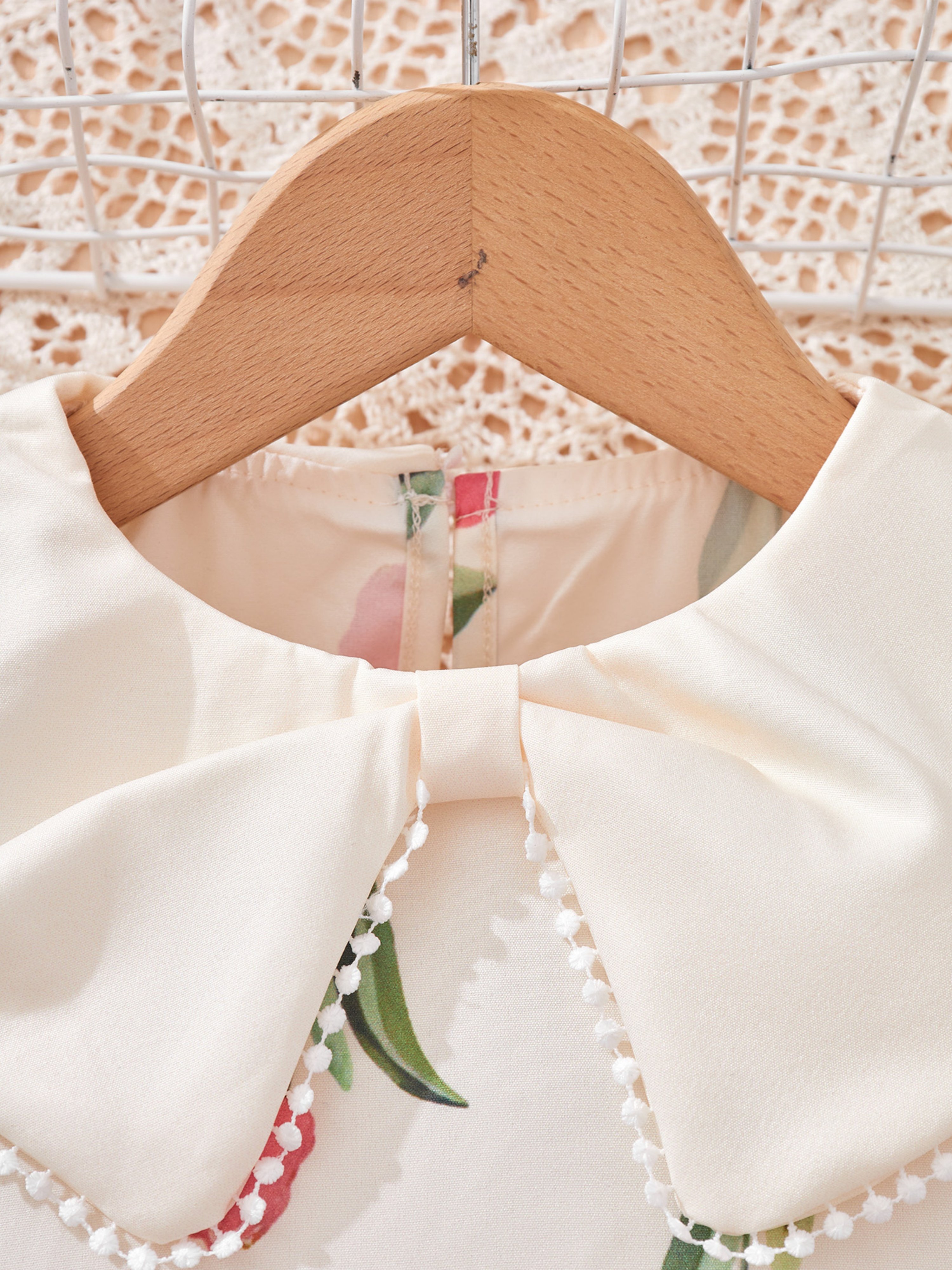 Off White Tulip Floral Print Casual Dress