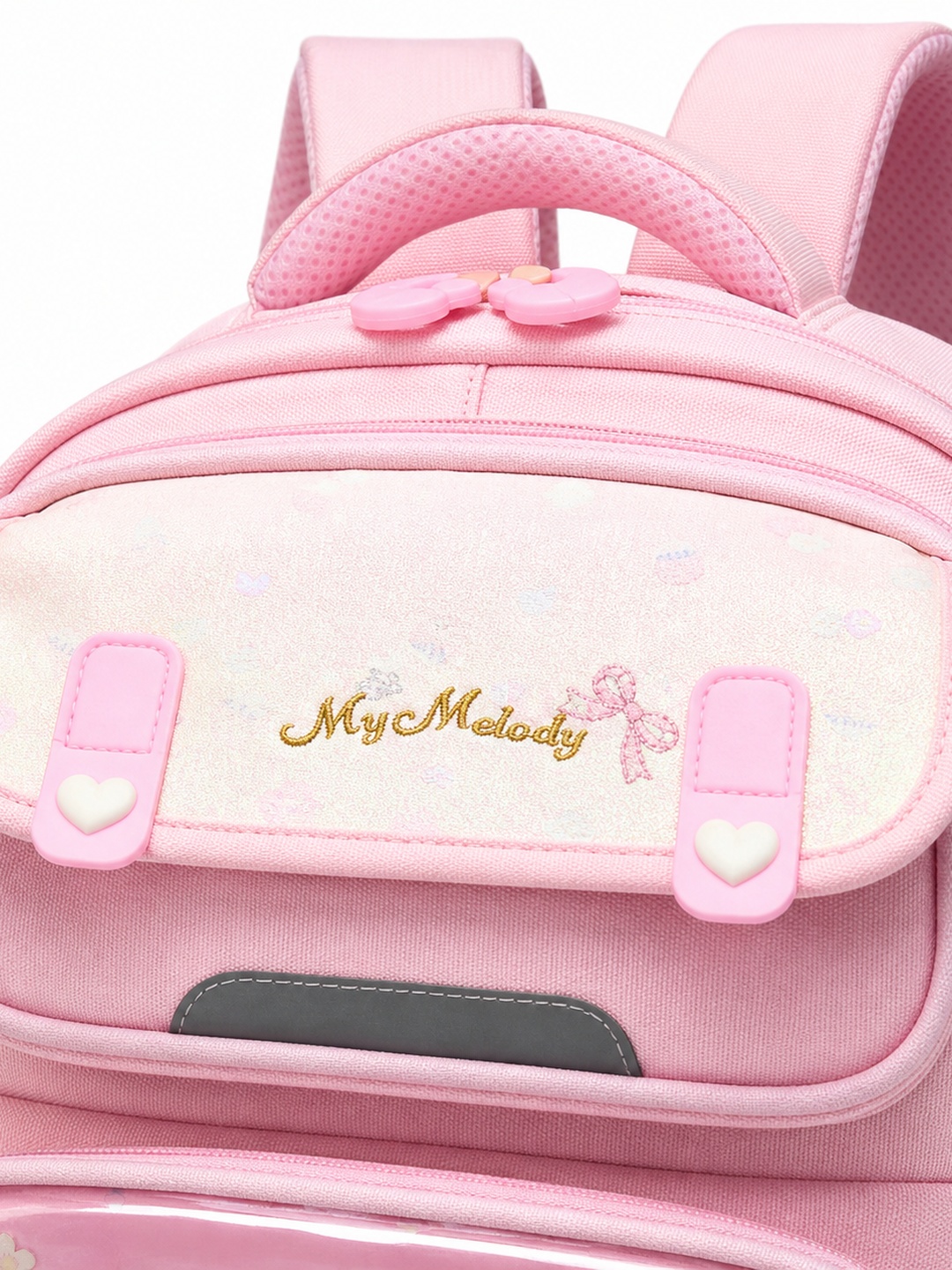Girls Pink Graphic Print Zip Closure Backpack - Elementary