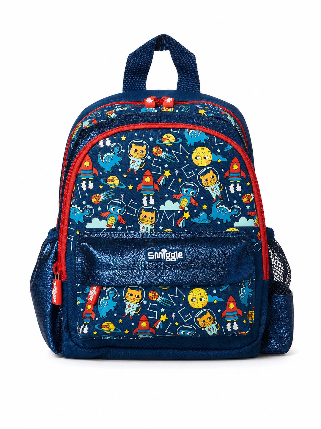Kids Navy Blue Graphic Print Backpack