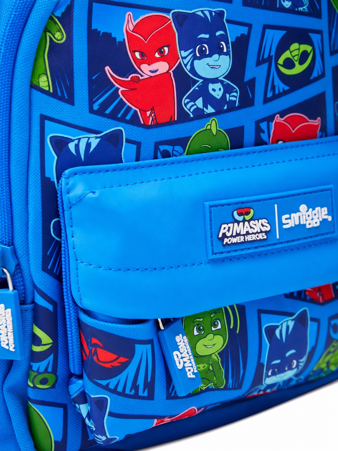 Kids Blue Graphic Print Zip Closure Backpack
