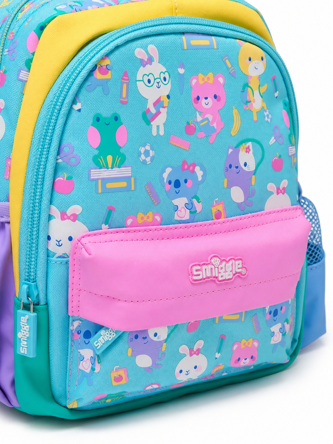 Kids Animals Print Zip Closure Backpack