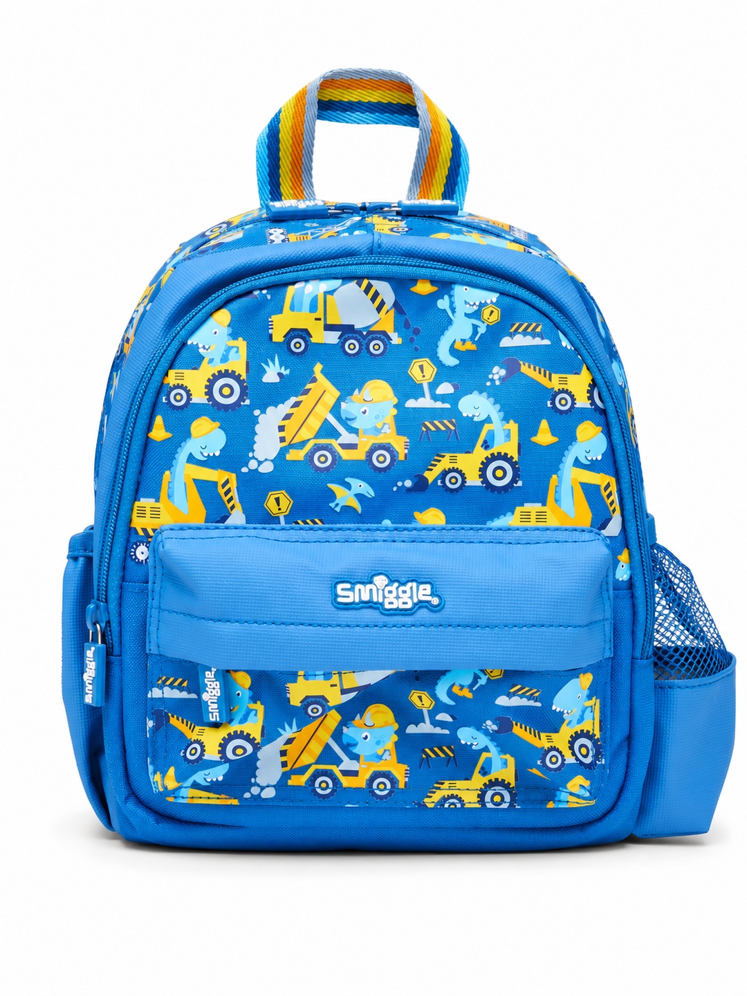 Boys Blue Graphic Print Zip Closure Backpack