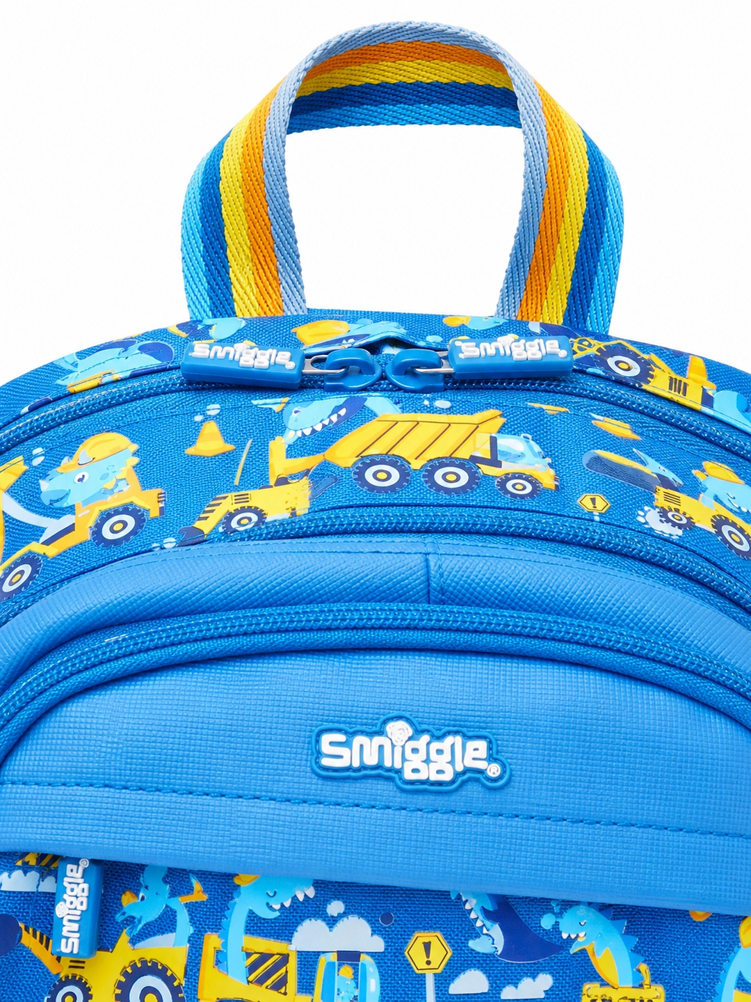 Boys Blue Graphic Print Zip Closure Backpack