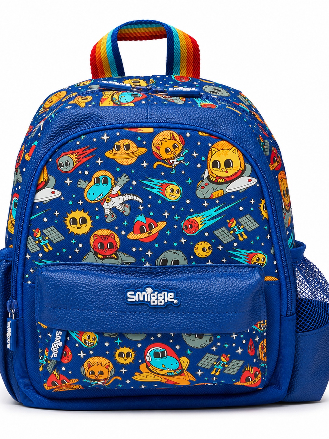 Boys Navy Blue Graphic Print Backpack