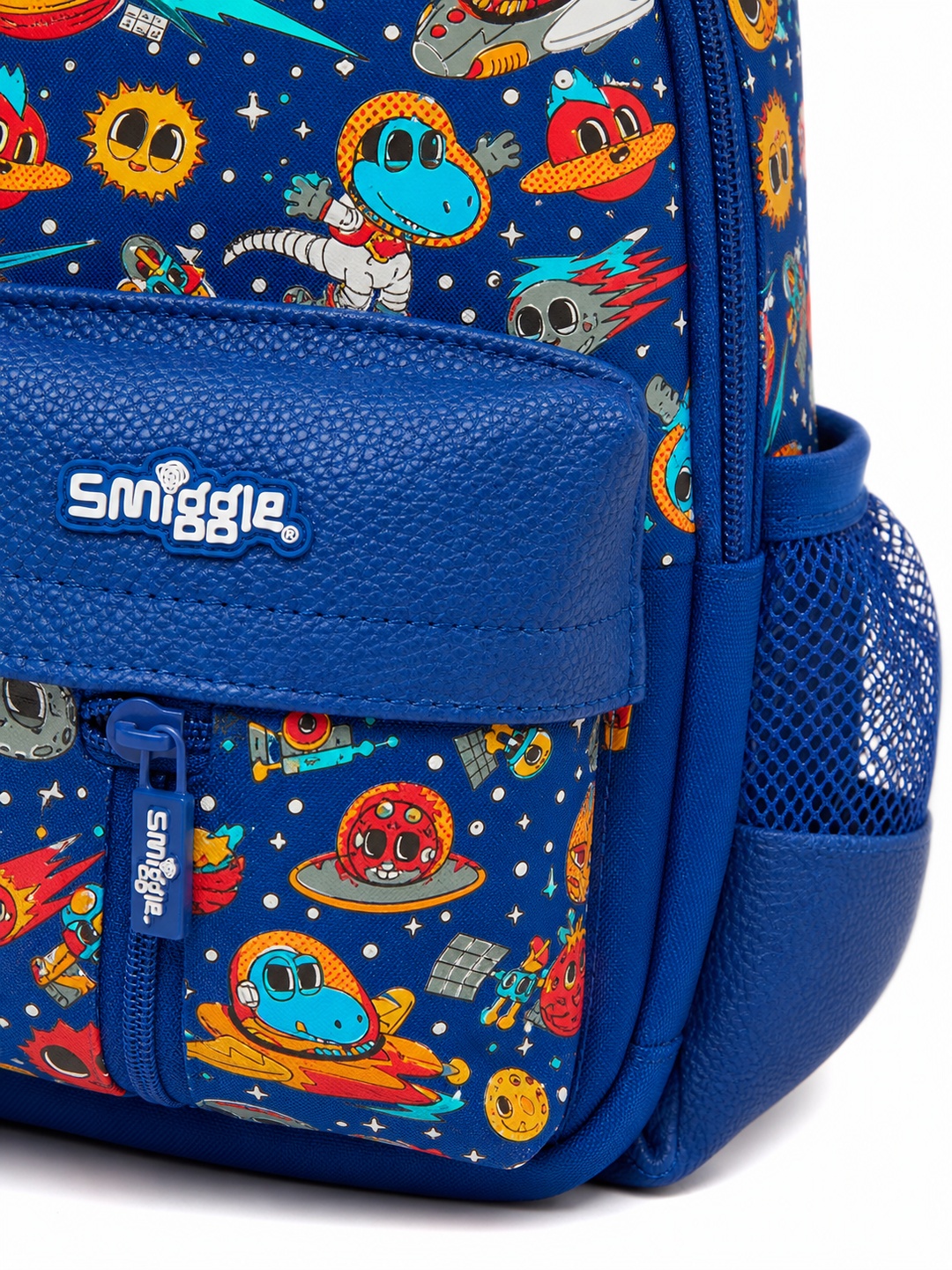 Boys Navy Blue Graphic Print Backpack