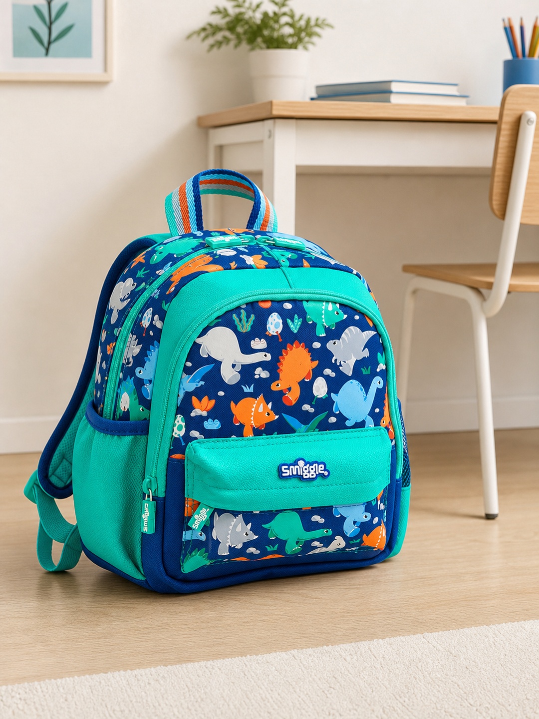 Boys Dinosaur Print Zip Closure Backpack