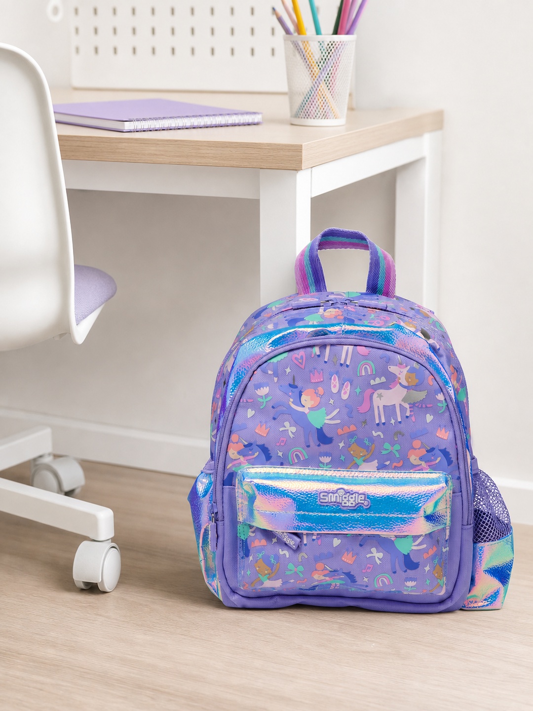 Girls Unicorn Print Zip Closure Backpack