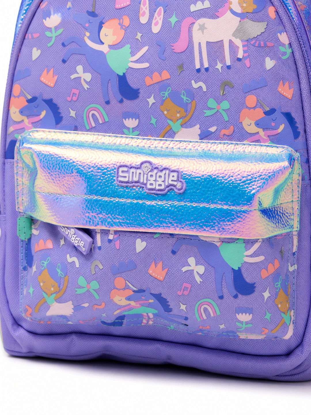 Girls Unicorn Print Zip Closure Backpack