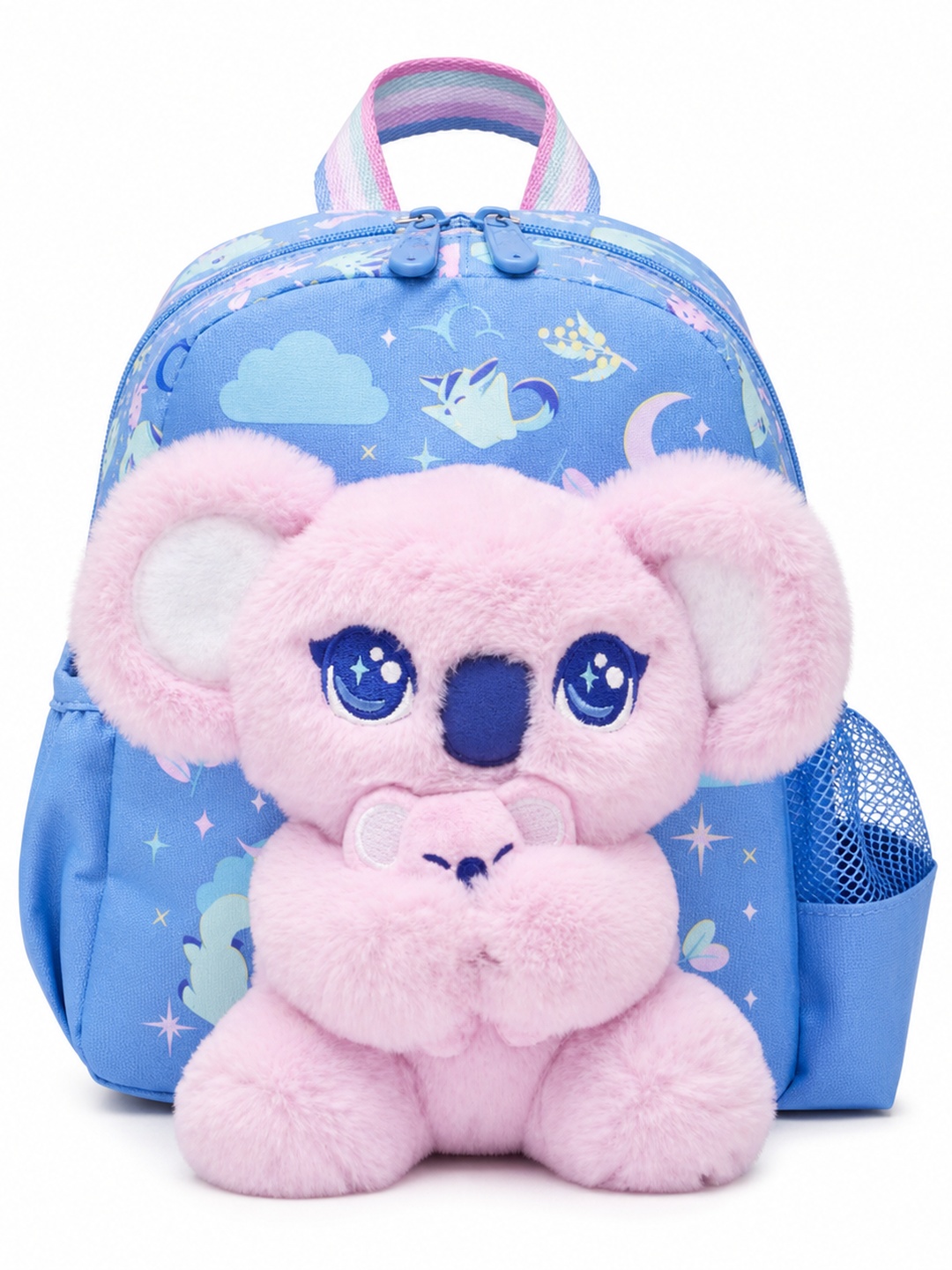 Girls Graphic Print Backpack with Koala Doll Charm