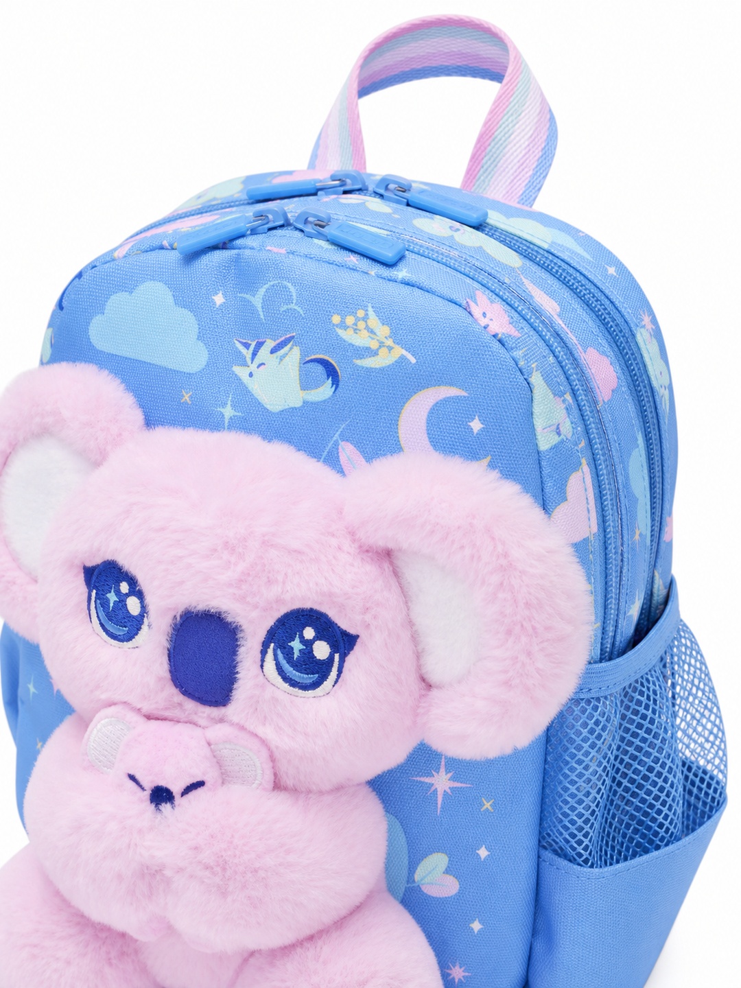Girls Graphic Print Backpack with Koala Doll Charm