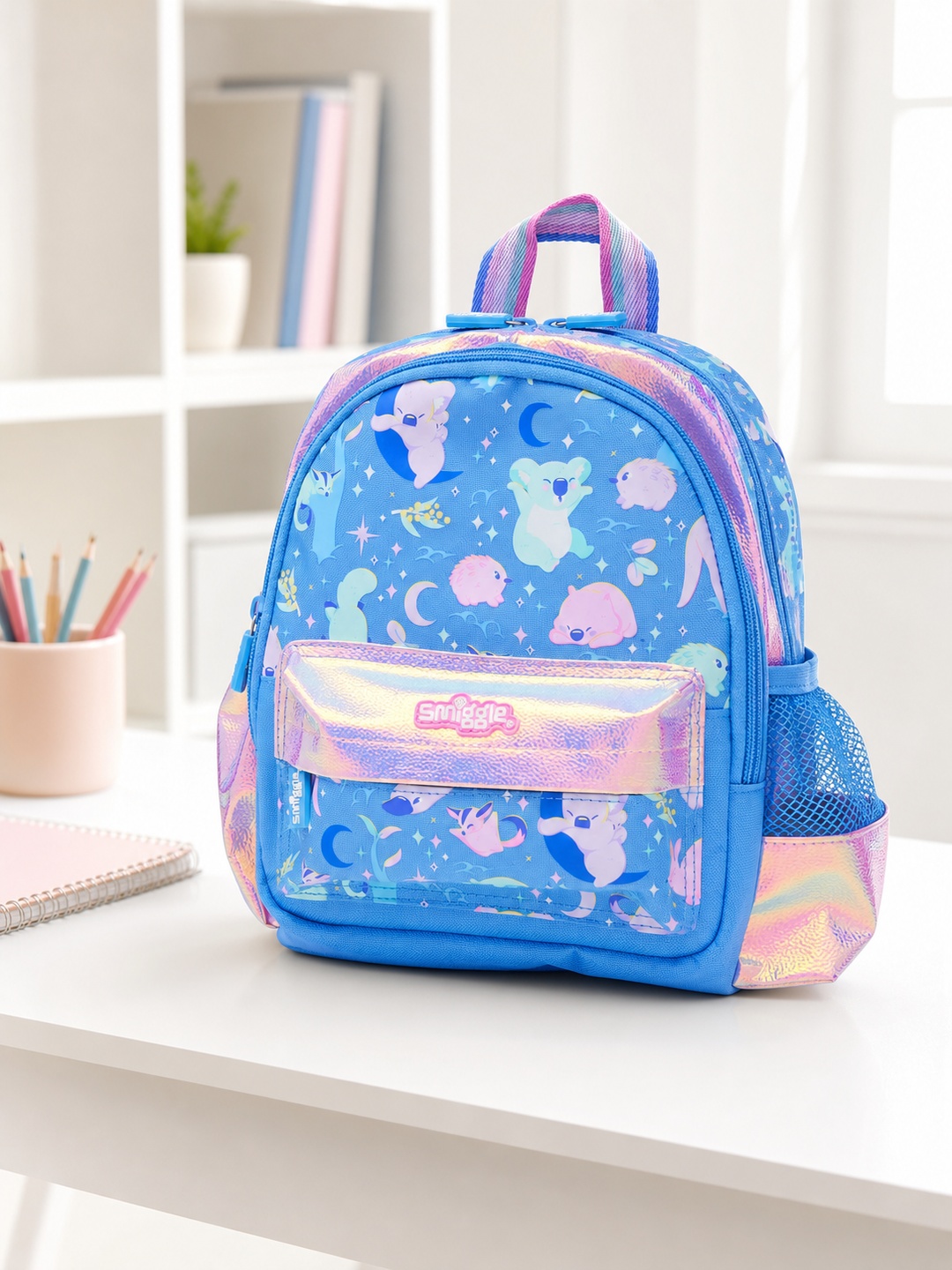 Girls Graphic Print Zip Closure Backpack