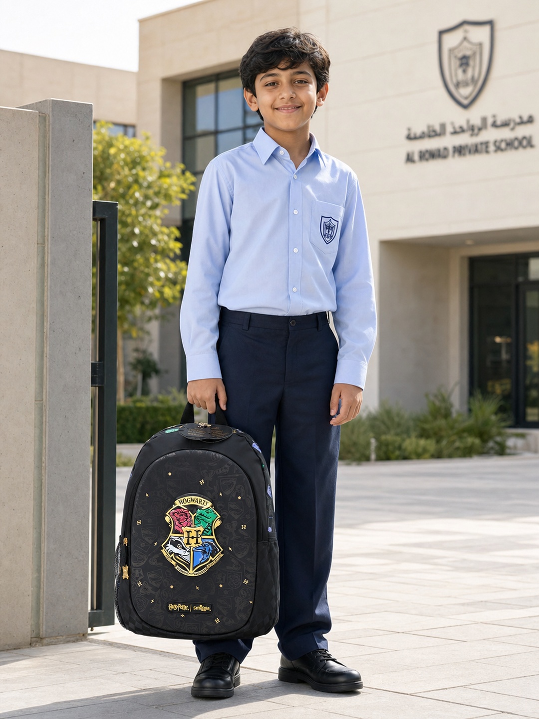 Kids Graphic Print Zip Closure Backpack