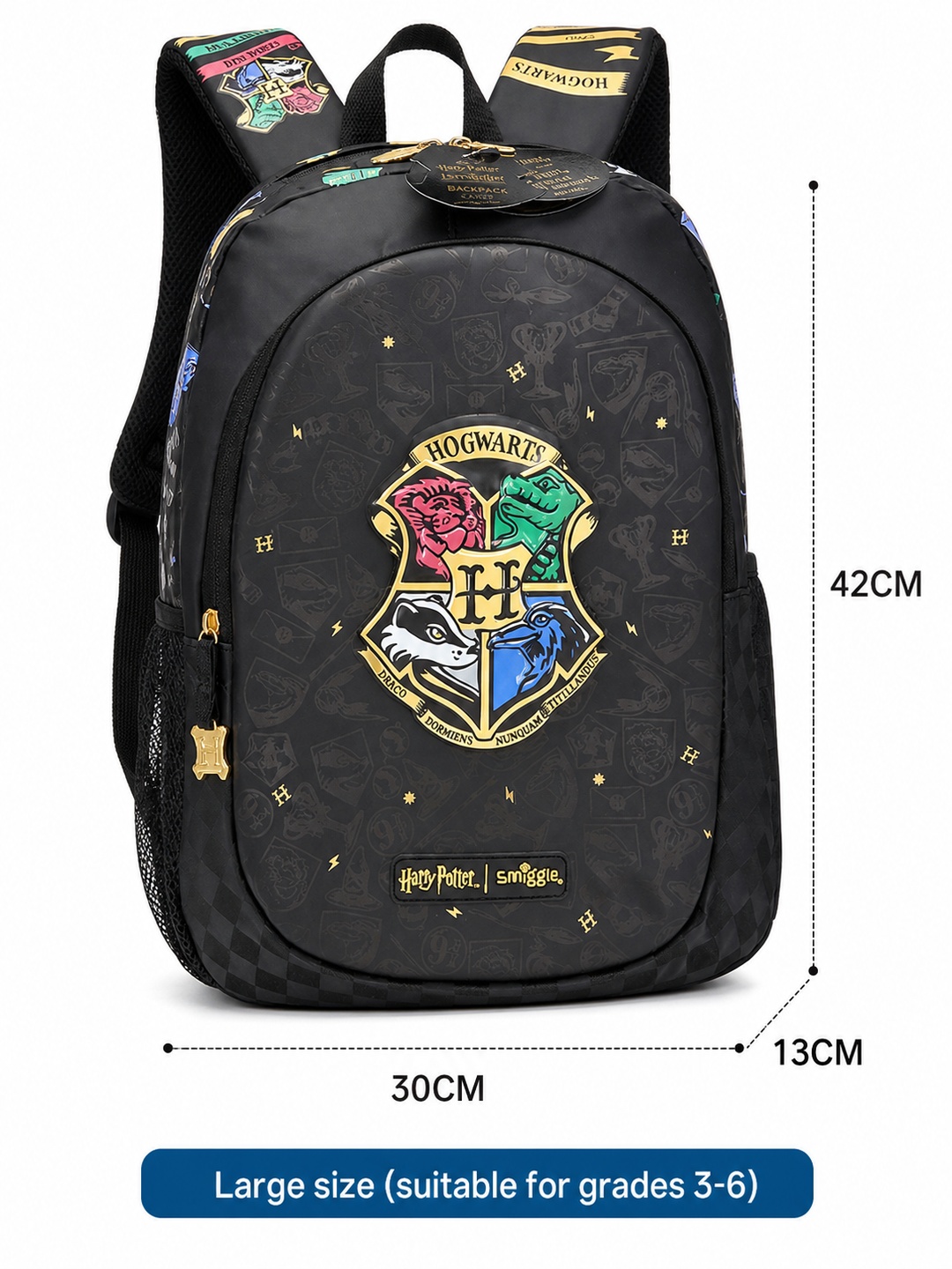 Kids Graphic Print Zip Closure Backpack