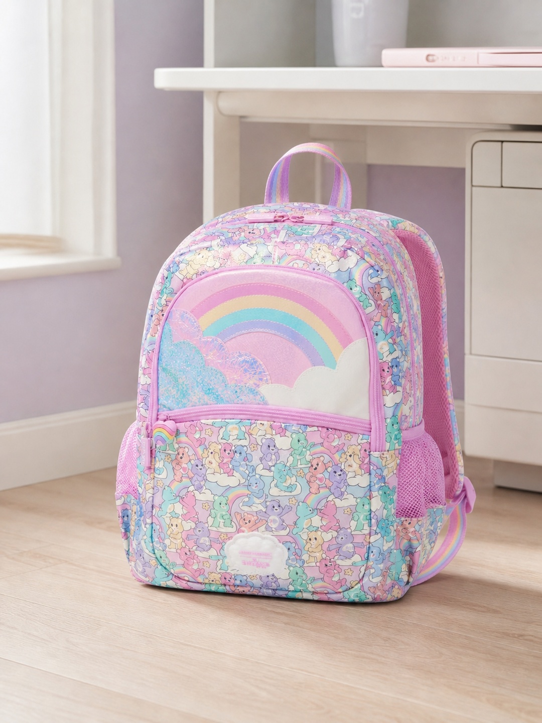 Girls All Over Print Zip Closure Backpack