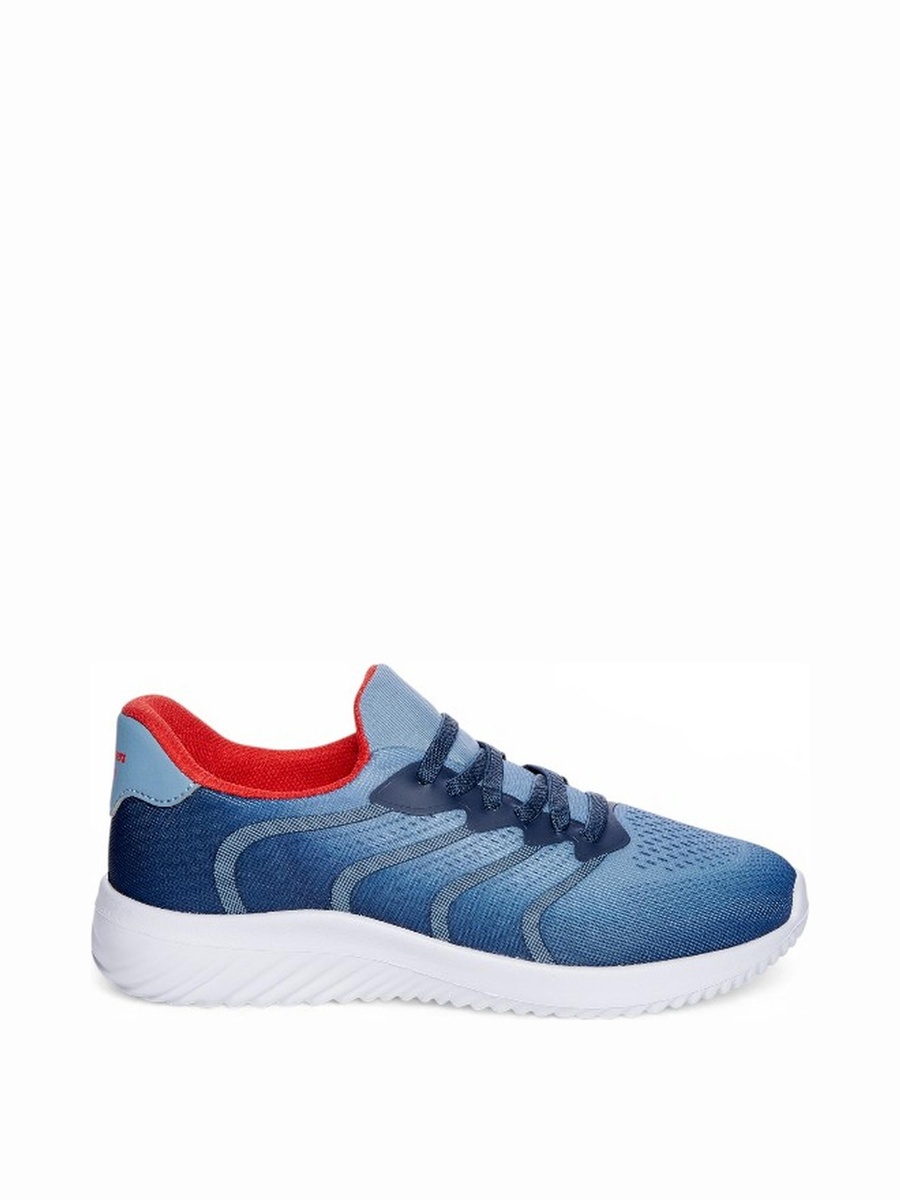Boys Blue Stretch-Lace Casual Sneakers