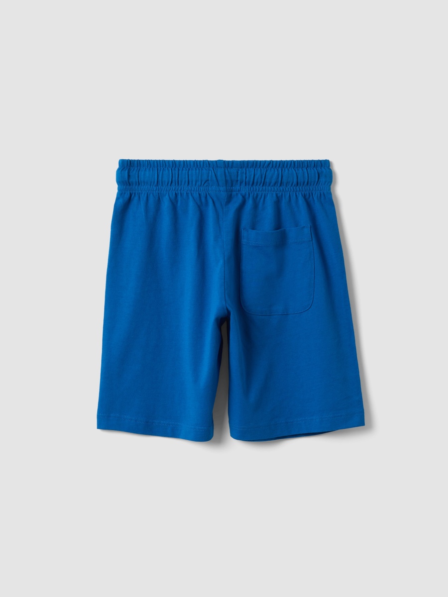 Boys Blue Organic Cotton Elasticated Waist Shorts
