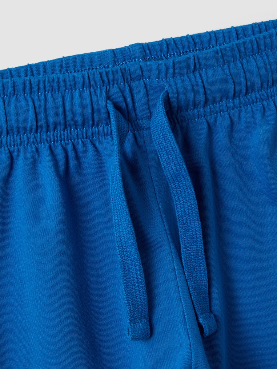 Boys Blue Organic Cotton Elasticated Waist Shorts