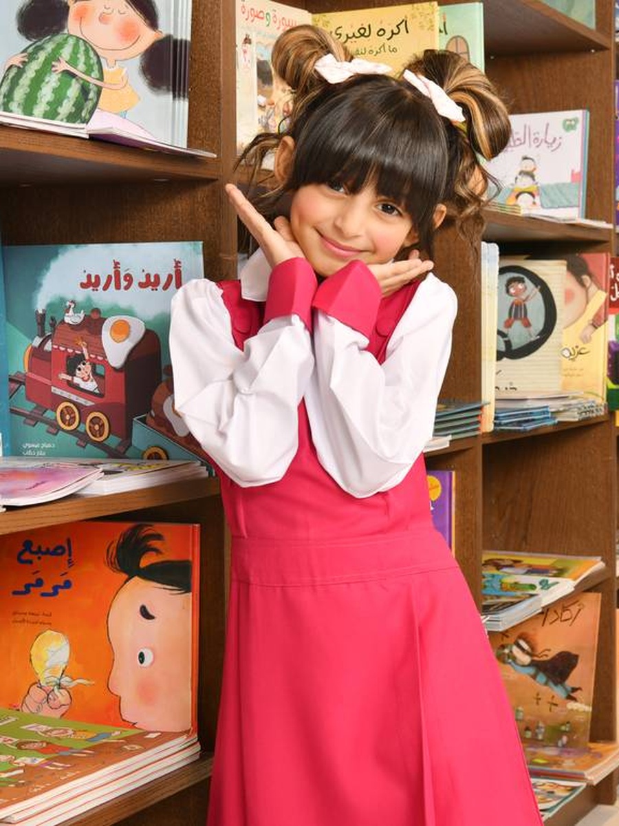 Girls Fuchsia Side Button Detail Pinafore Dress with Pleats