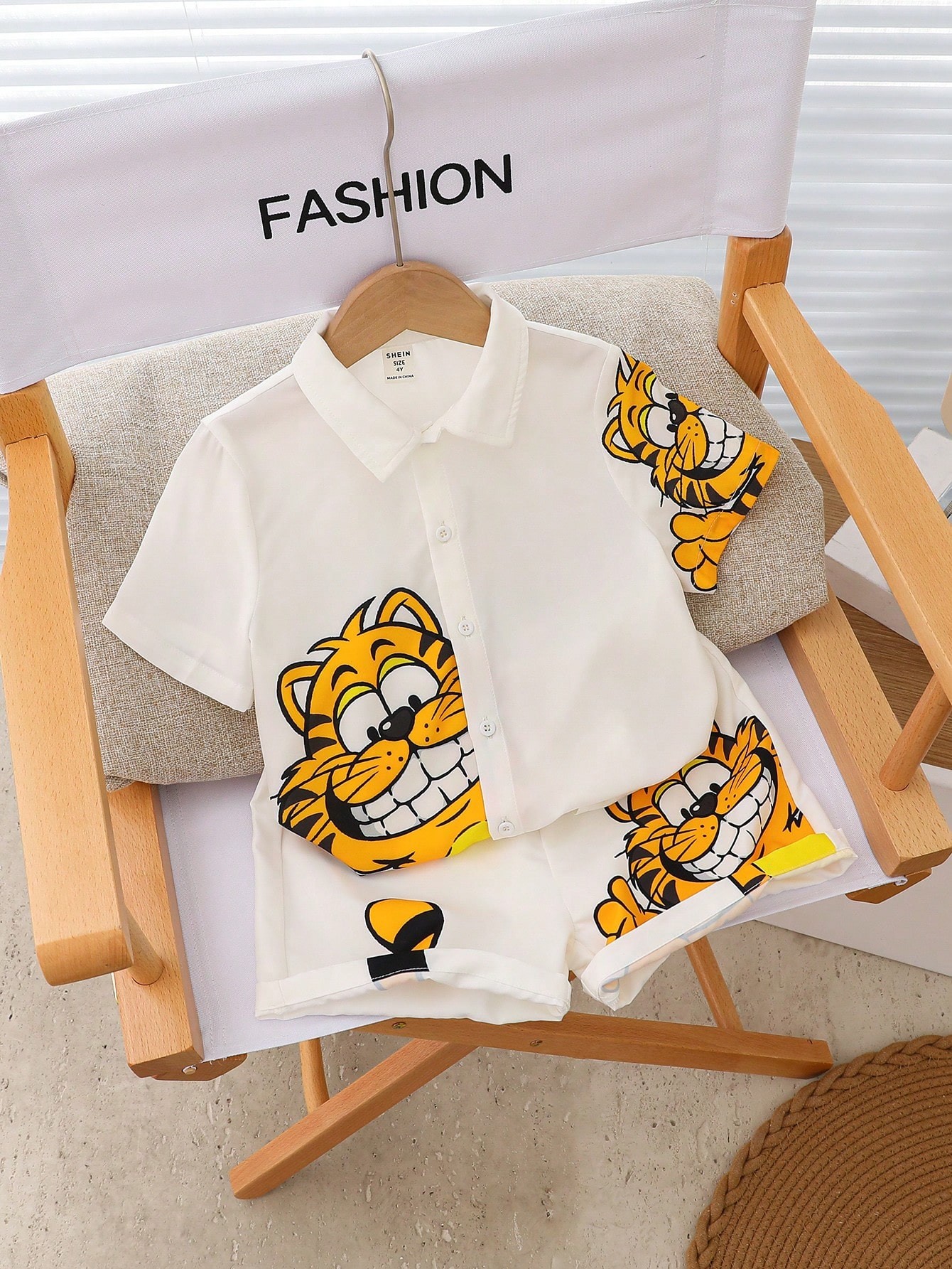 White Graphic Top and Bottom Set