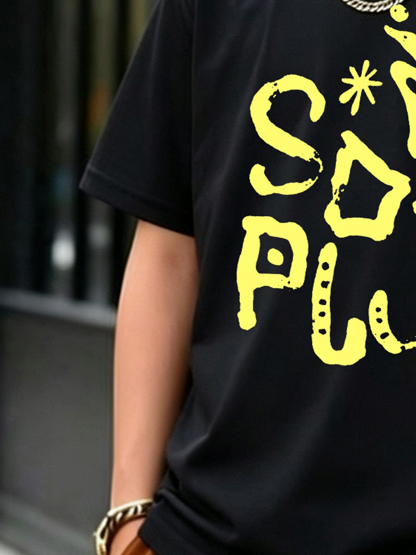 Boys Black Geometric Print Short Sleeve T-Shirt