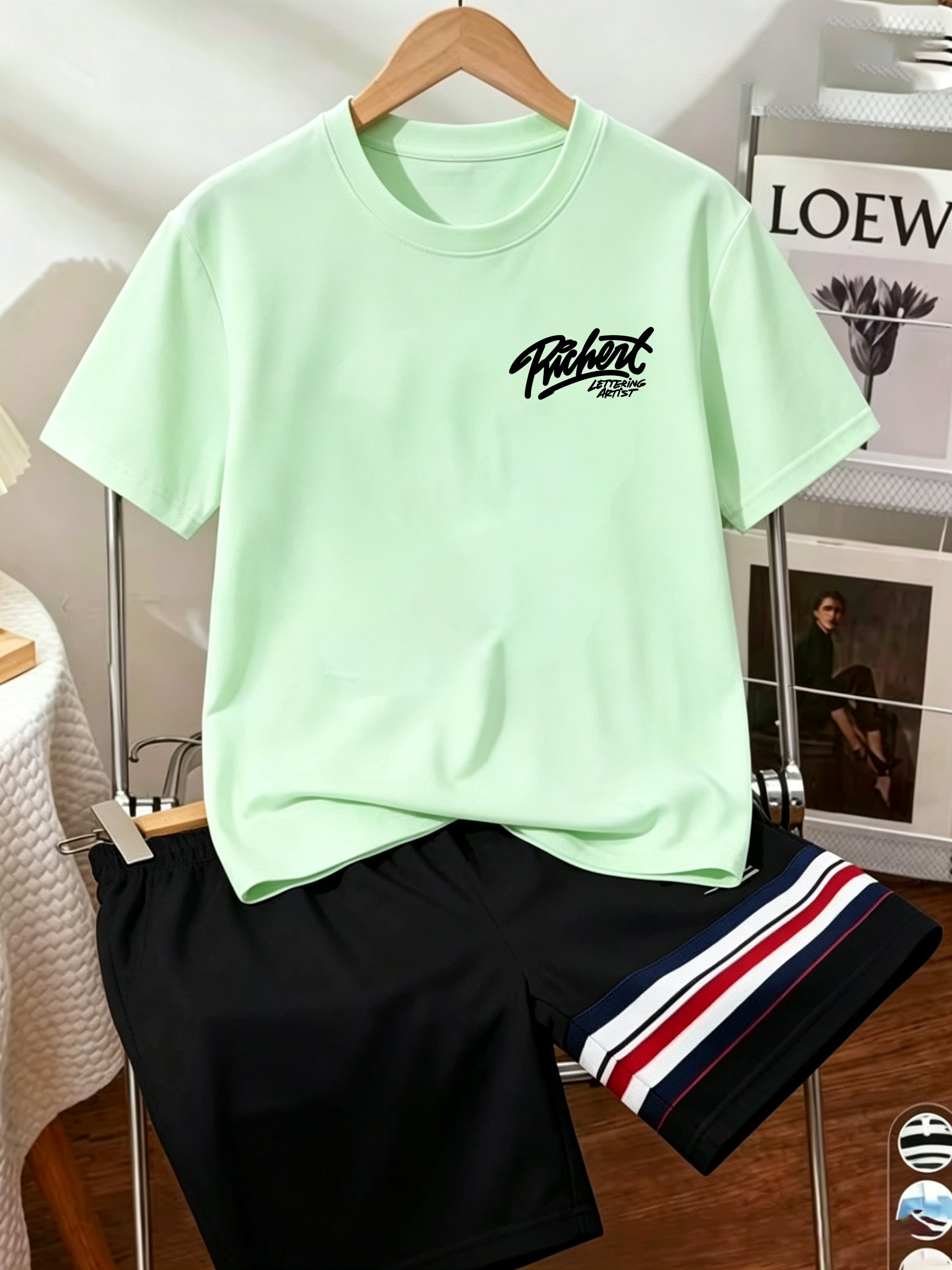 Kids Short Sleeve Cotton T-Shirt with Graphic Print