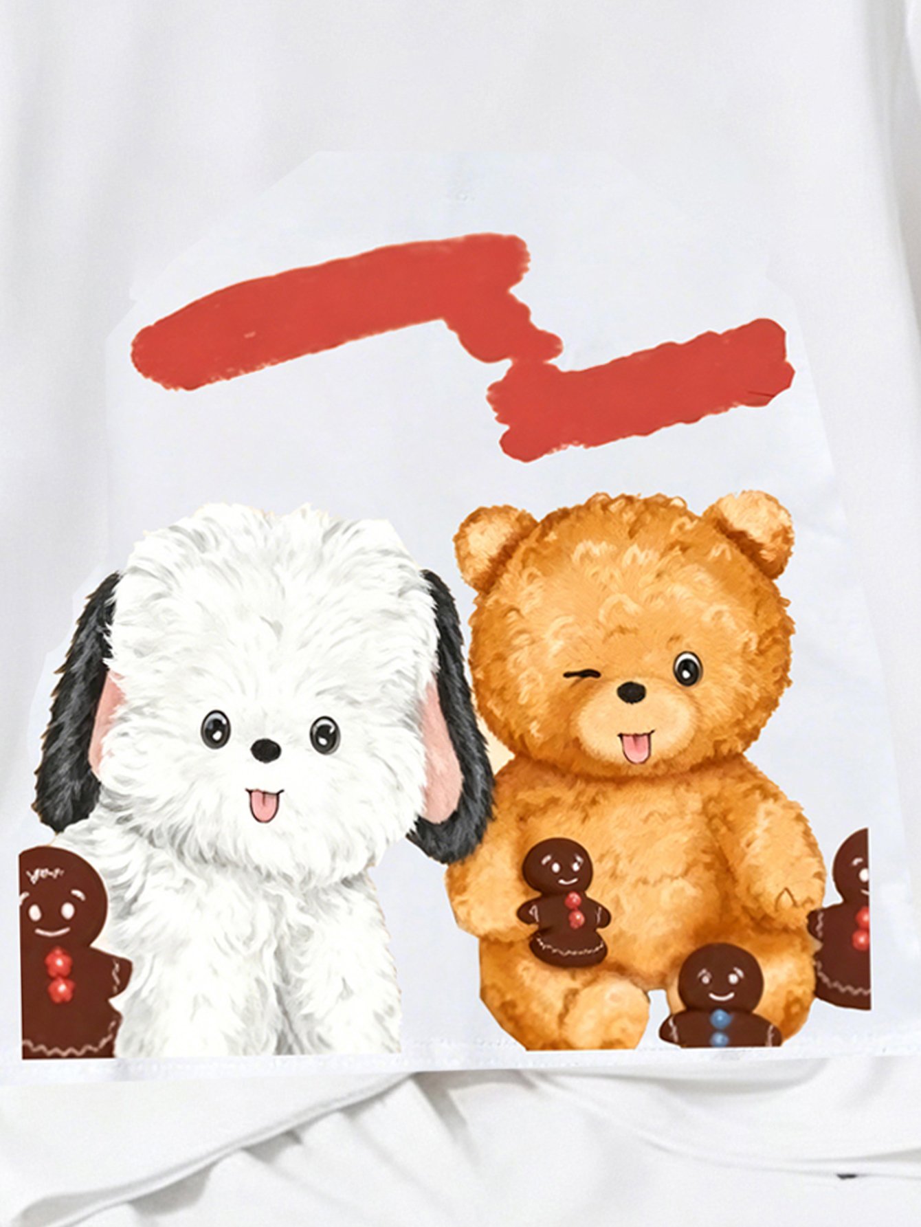 Kids White Graphic Print Short Sleeve T-Shirt