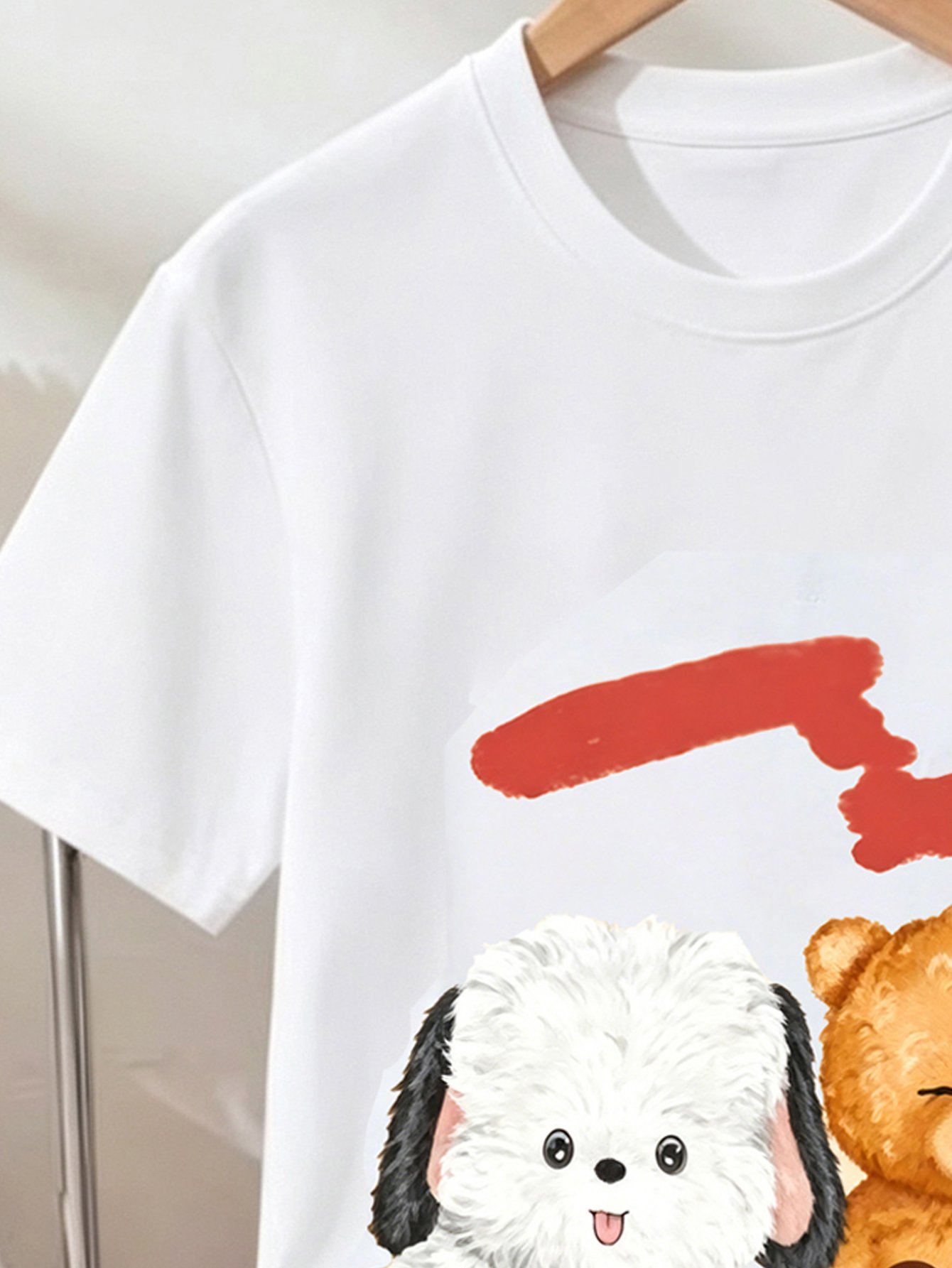 Kids White Graphic Print Short Sleeve T-Shirt
