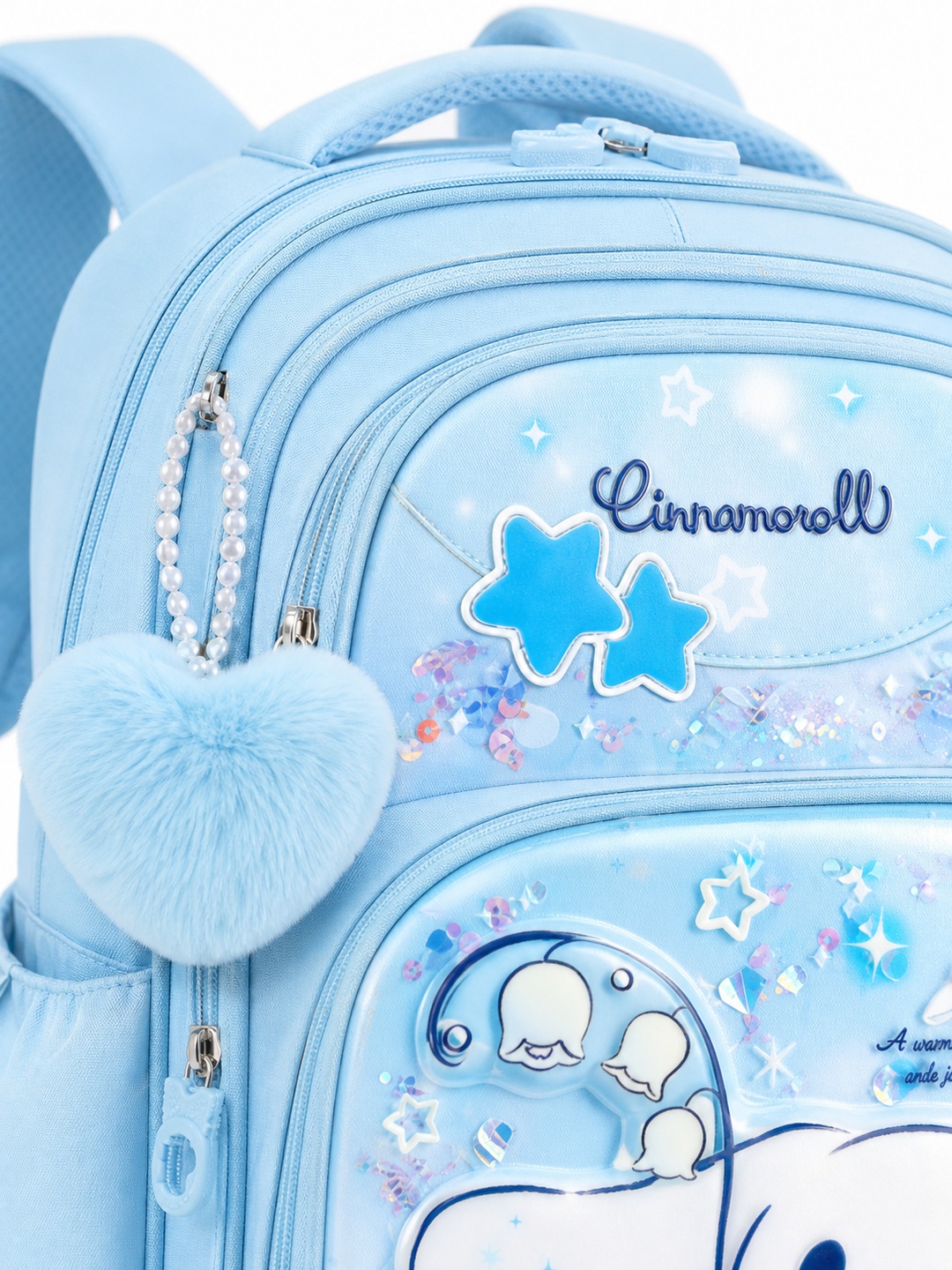 Cartoon Print Zip Pocket Backpack