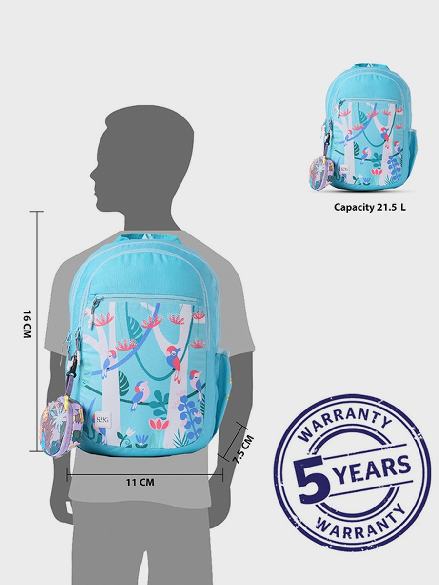 Wiki Girl 1 Tropical Backpack - Turquoise