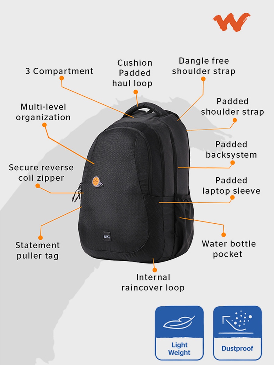 Wiki 5 Dot 3D Backpack - Black