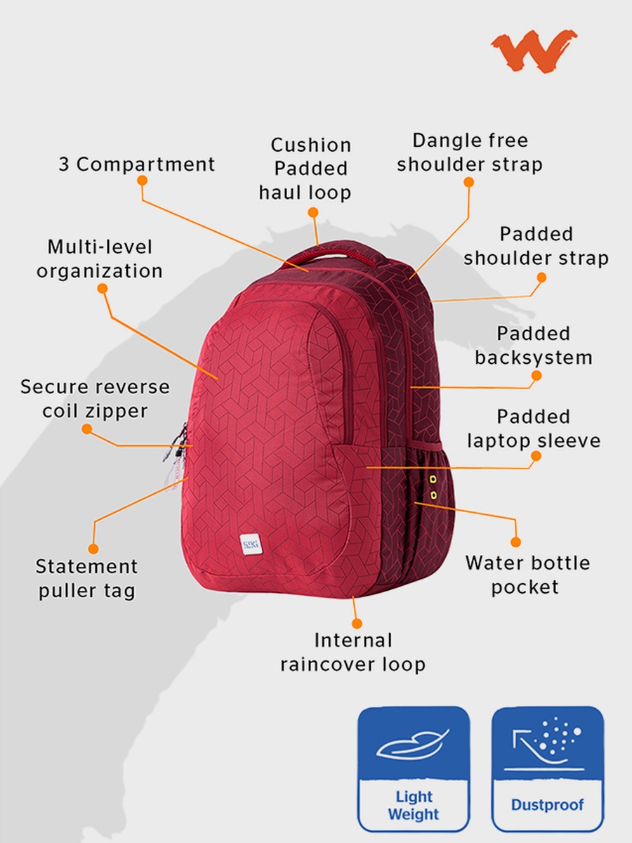 Wiki 5 Binate Backpack - Red